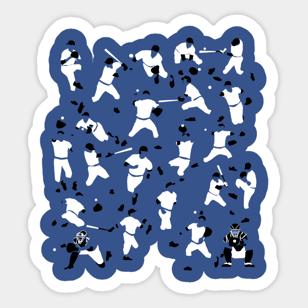 Baseball Characters Blue Sticker by absolemstudio